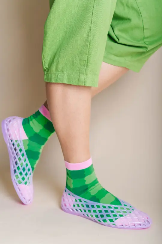 GRASS GINGHAM SOCKS
