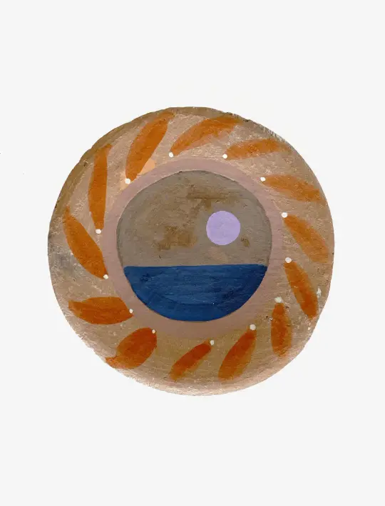 Luna Di Lavanda Hanging Art Plate