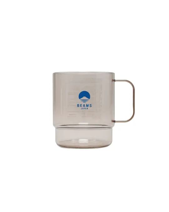 Beams Japan Stacking Mug Clear Brown/Navy Logo