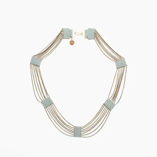 Eternity Necklace in Blue Grey