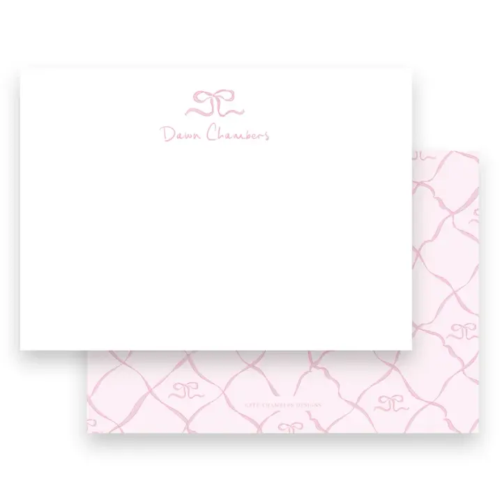 Girl's Watercolor Ribbon Border Barbie Inspired Landscape Stationery