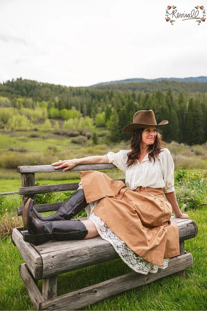 Lacey Jean Cotton Skirt in Honeycomb