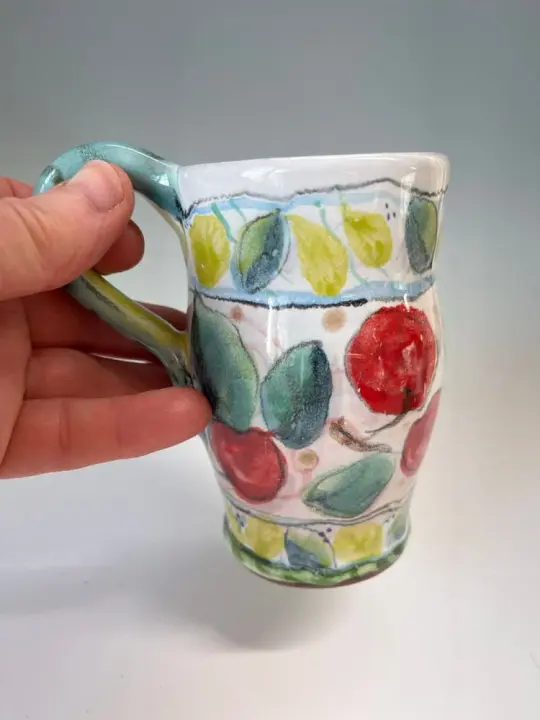 Tall Mug with Cherries A.