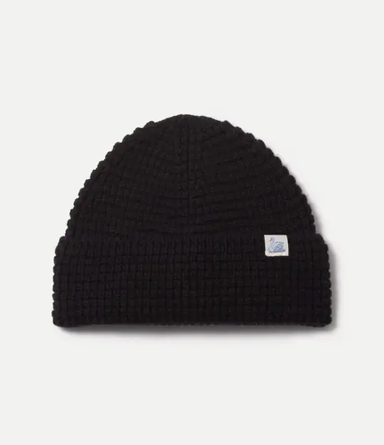 Waffle Structure Merino Wool Beanie