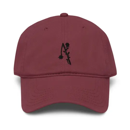Flail and rose garment washed cap