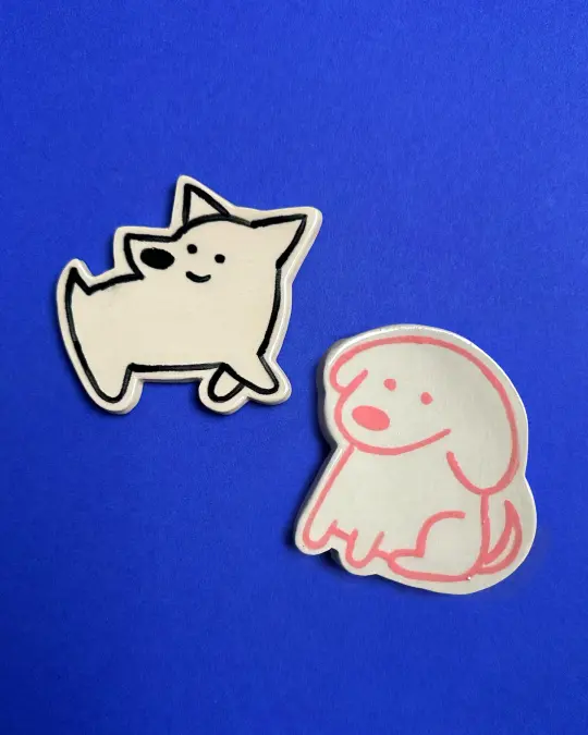 Dog Ceramic Magnets