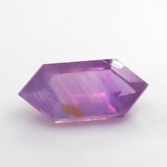Milky pink sapphire hexagon .51ct