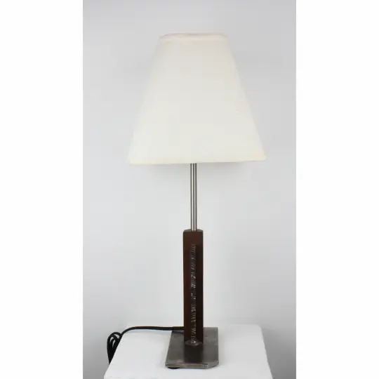 Walnut & Steel Table Lamp