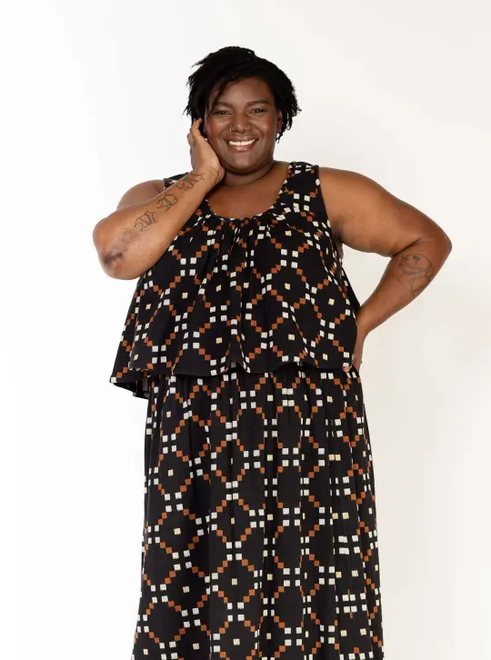 sample sale | pearl tank evening | XXS & XS