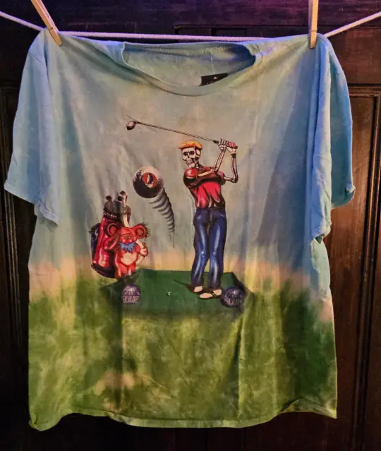 Grateful Dead tie dye golf tour t-shirt, 3X