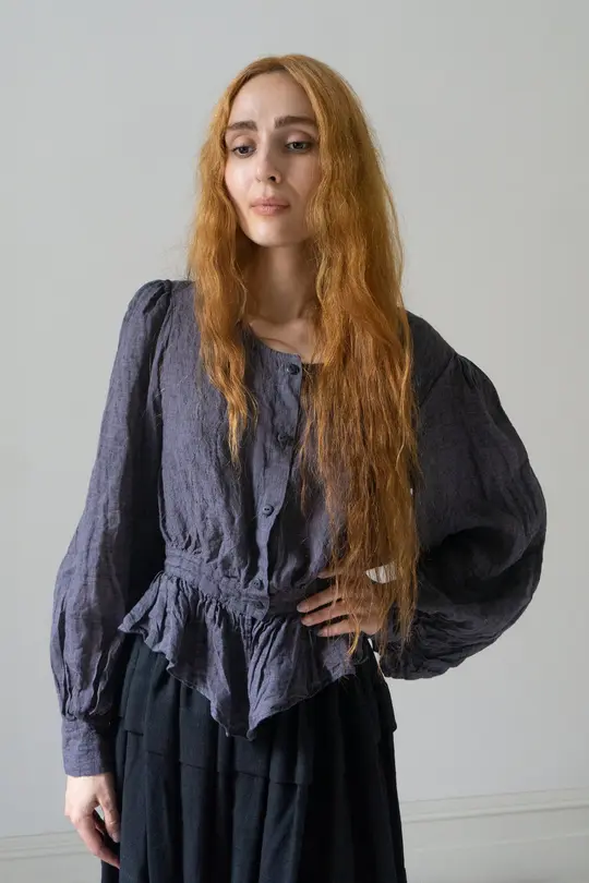 Celeste Linen Blouse - Sloe