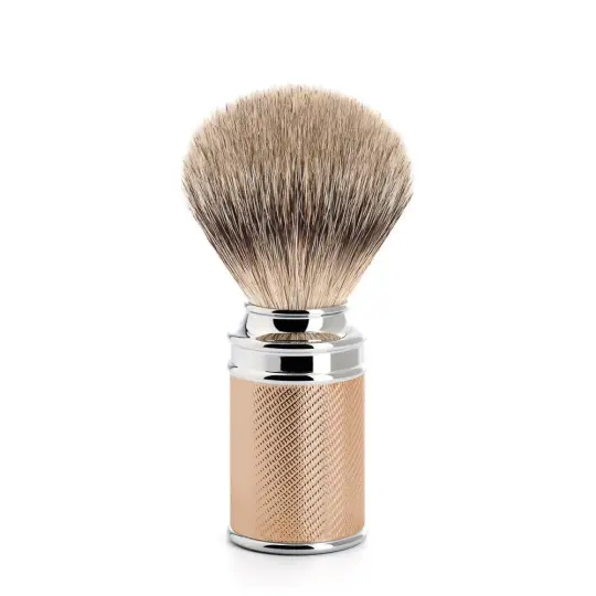 MÜHLE TRADITIONAL Shaving Brush, Silvertip Badger, Rose Gold-Plated Metal