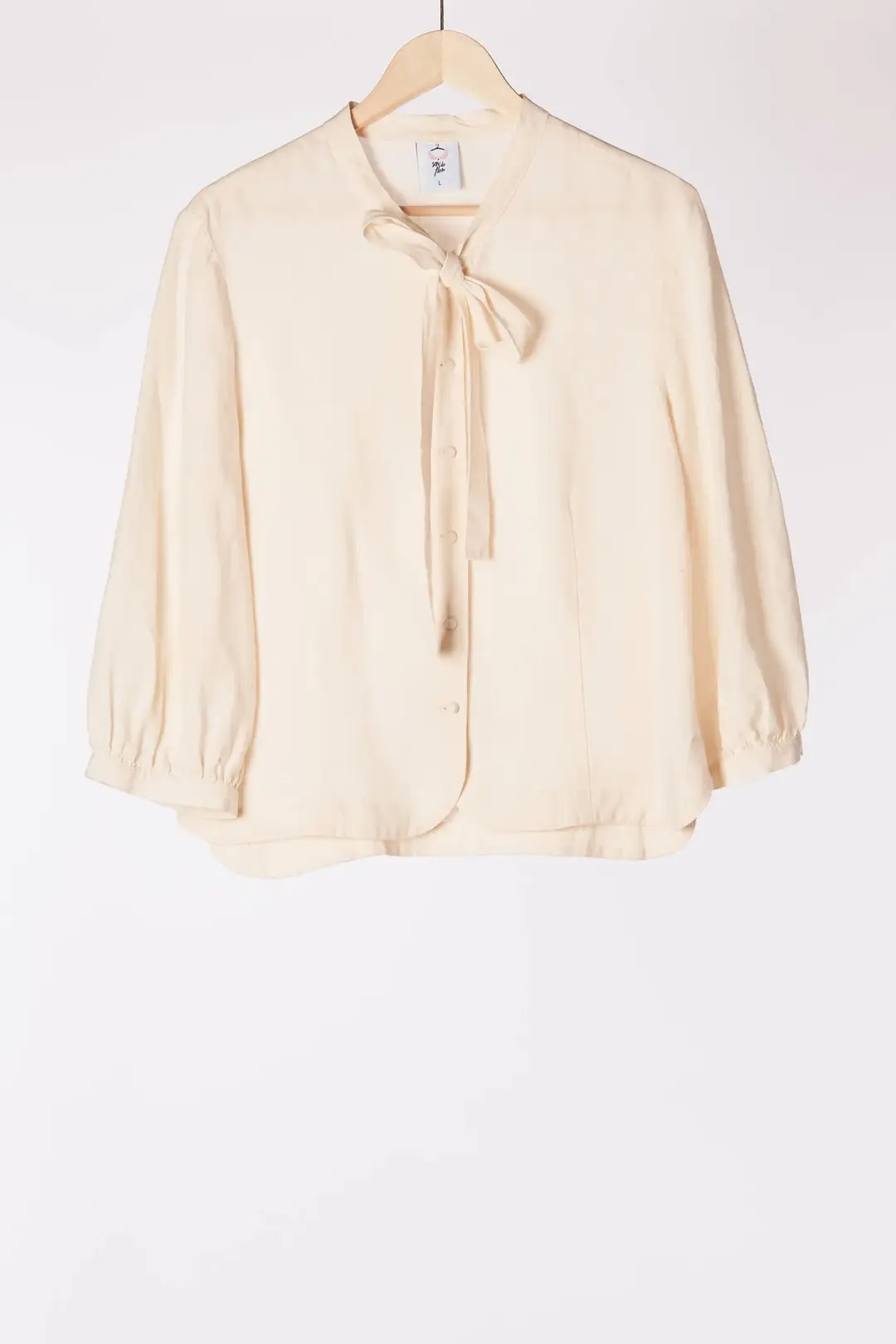 Milky White Jasmine Shirt, 3/4 Sleeve