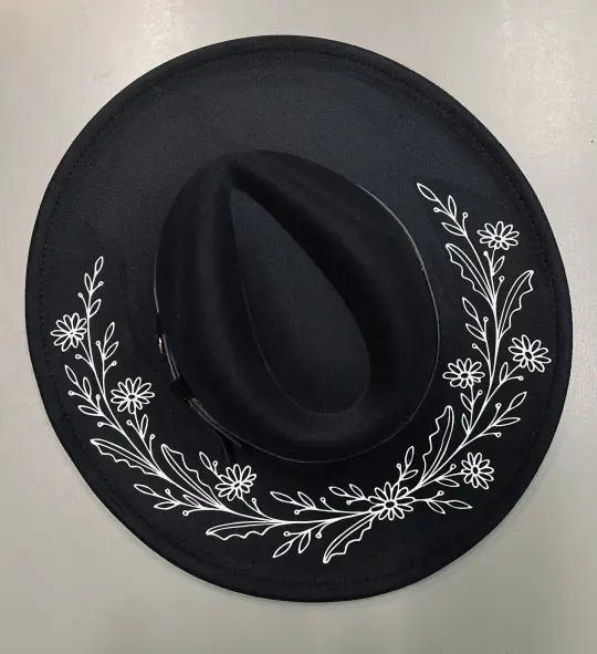 Daisies Vegan Felt XL Brim Hat