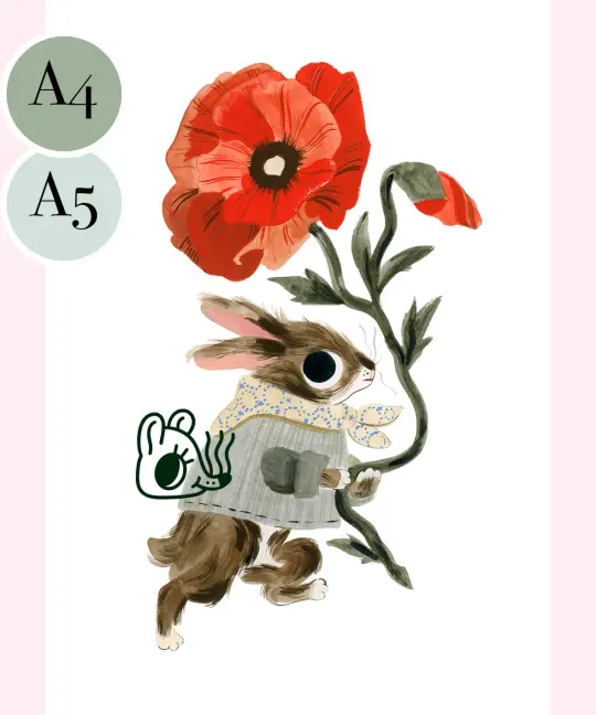 GICLÉE PRINT Poppy Rabbit