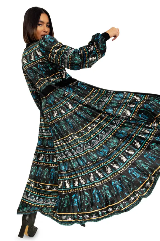 Ancient Egypt Velvet Maxi Jacket