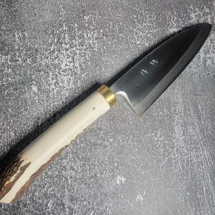 Takeshi Saji Ginsan 150mm Deba Deer Horn Handle