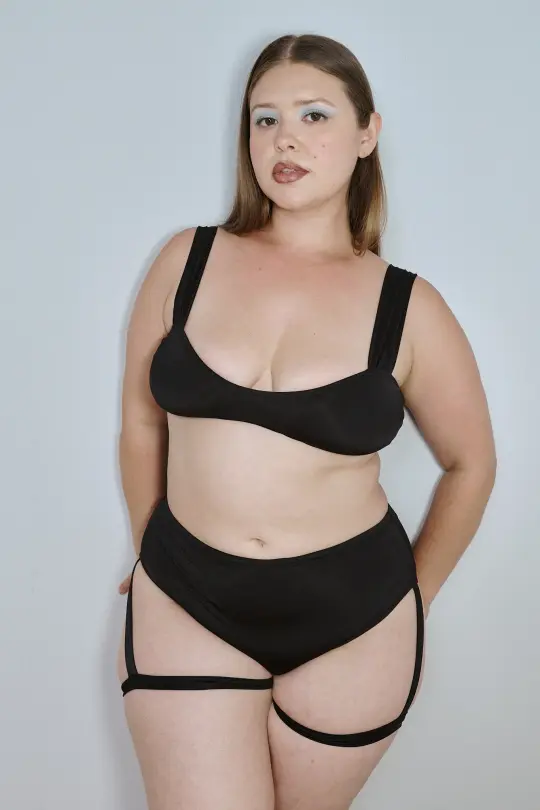 High Waist Garter Swim Bottoms NEW VERSION