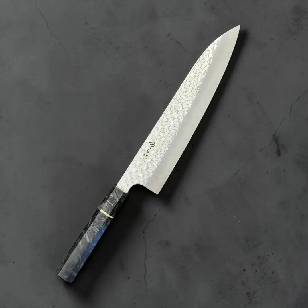 Shibata Arare SG2 Gyuto 210mm — Carbon Fiber Handle