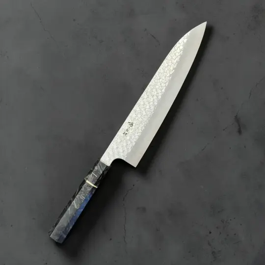 Shibata Arare SG2 Gyuto 210mm — Carbon Fiber Handle