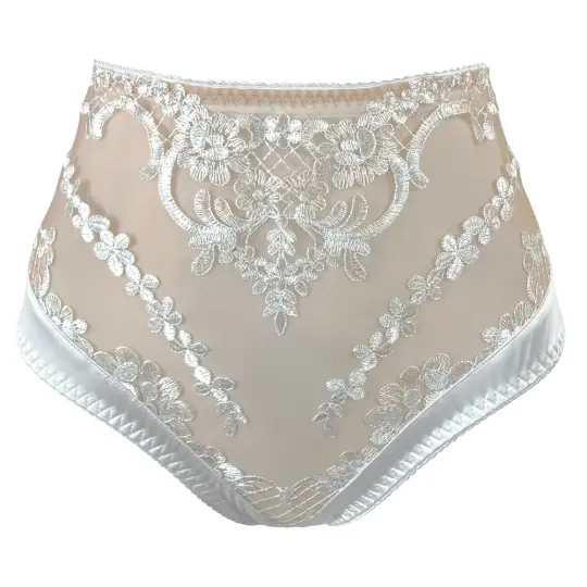 OHMYGOTH HIGH WAIST BRIEF - IVORY