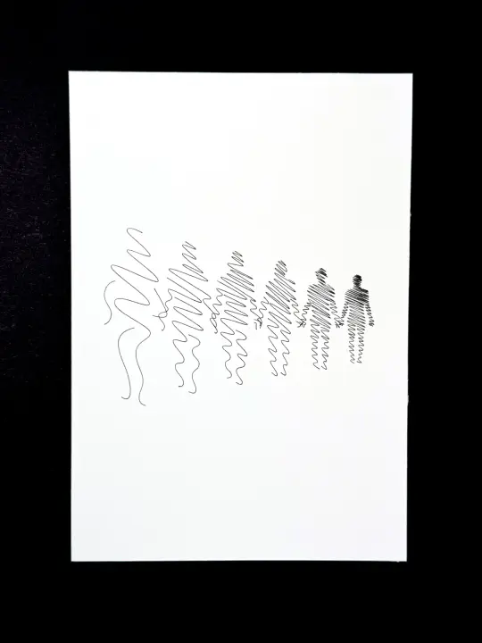 Silhouettes 01 — 5x7" pen plot