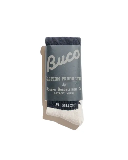 The Real McCoy’s BA23105 Buco Striped Action Socks White/Black