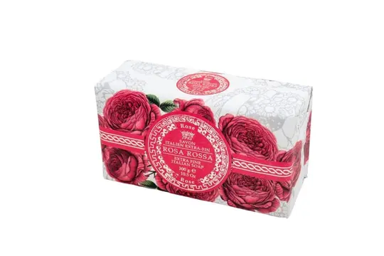 Red Rose Hand Wrapped Bar Soap