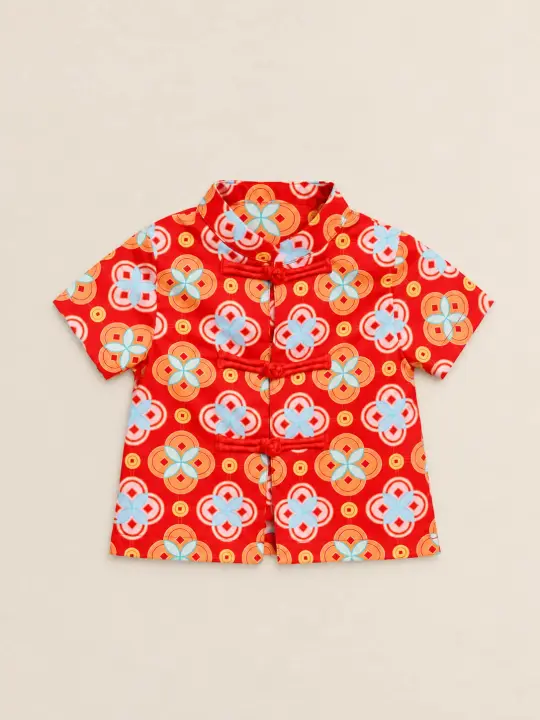 Tang Shirt - Red Lucky Coins