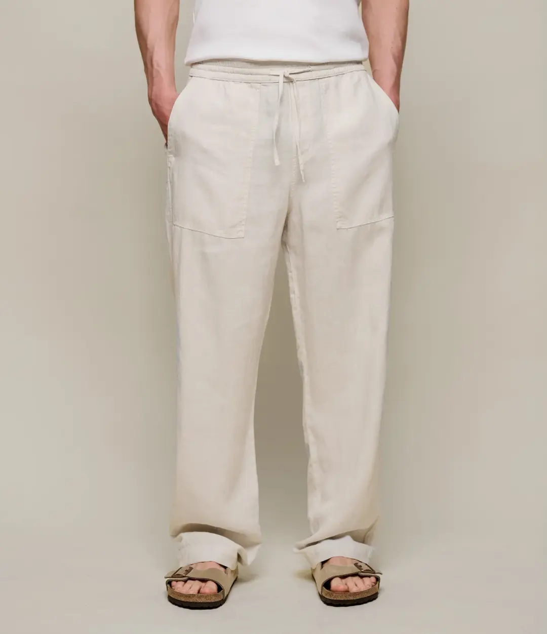 Worker's Linen Drawstring Pants
