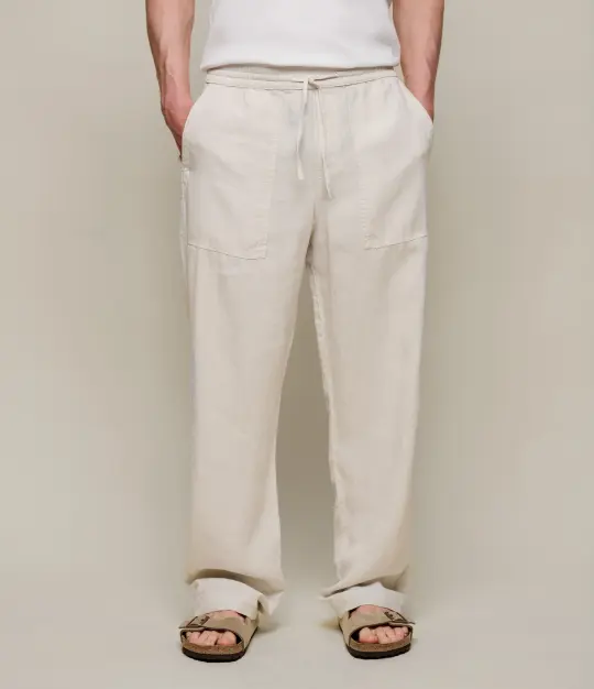 Worker's Linen Drawstring Pants