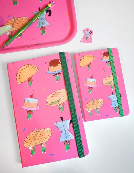 "Food on Parade" Hardcover Notebook
