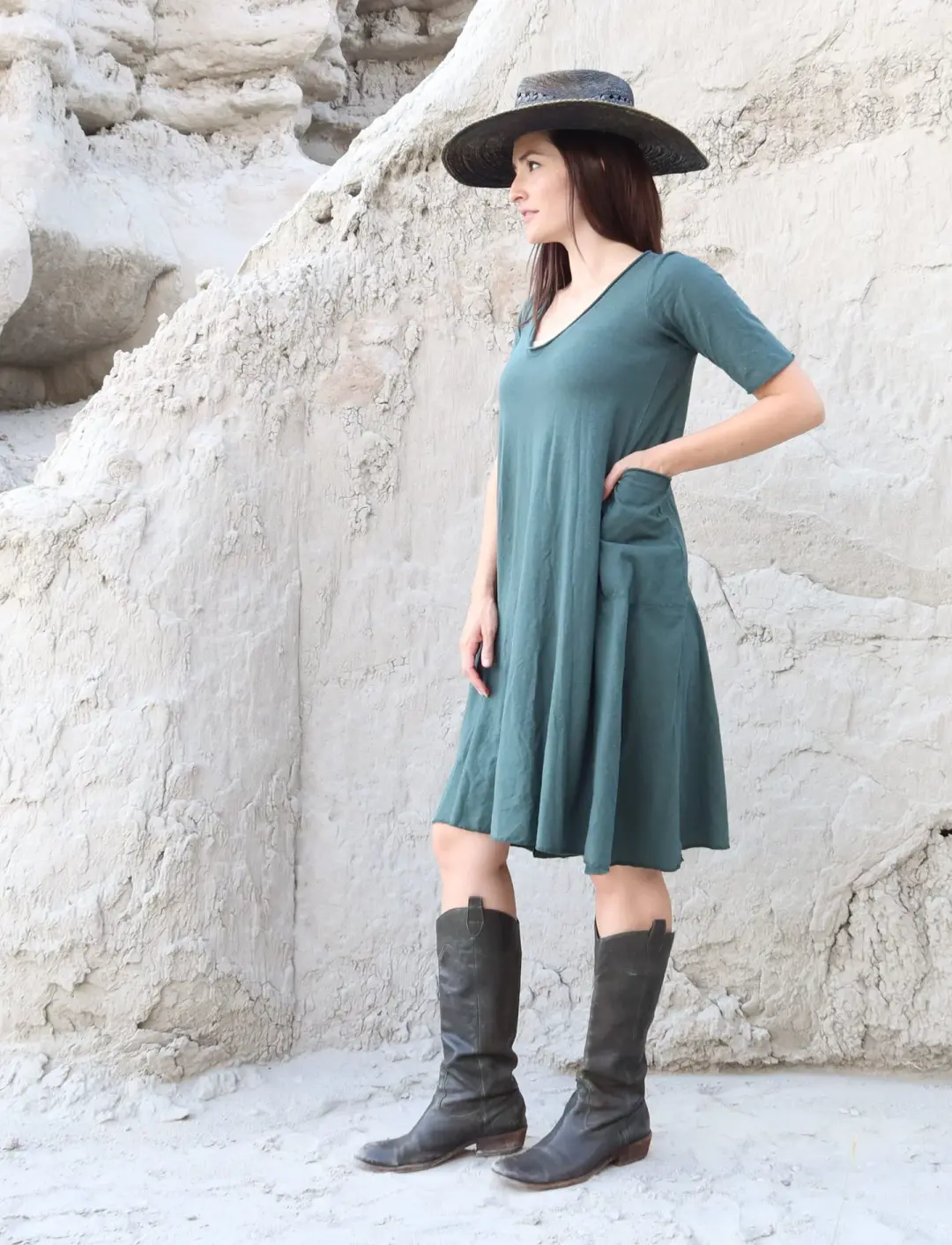 Ritual Perfect Pockets Wanderer Below Knee Dress