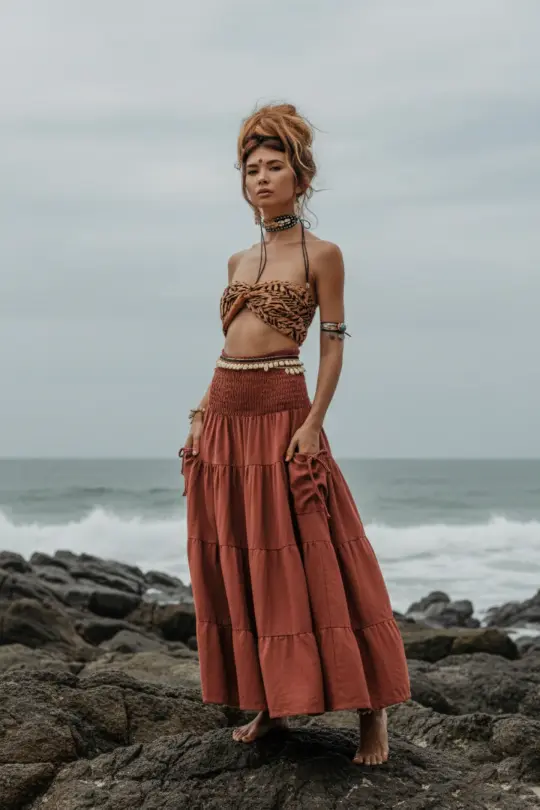 Maxi Skirt Keela Rust