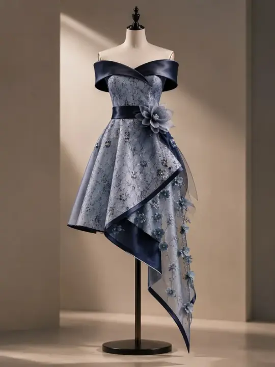 Elegant Sliver Homecoming Dress A-Line Bateau Applique Corset Mini Prom Dress RS750