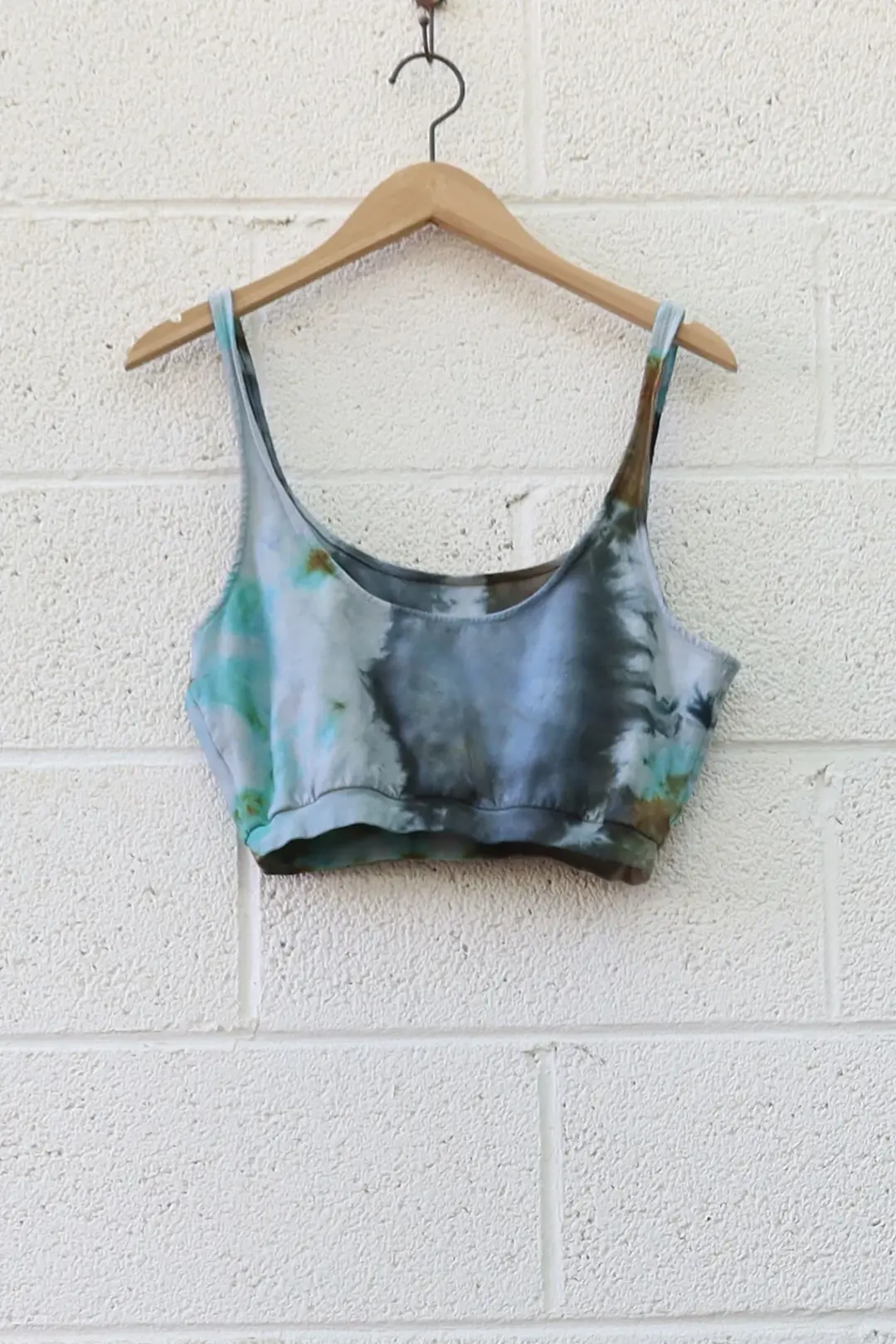 OOAK - Sadhana Banded Bra / XXL / Stretch Organic Cotton / Ice Dye (269)