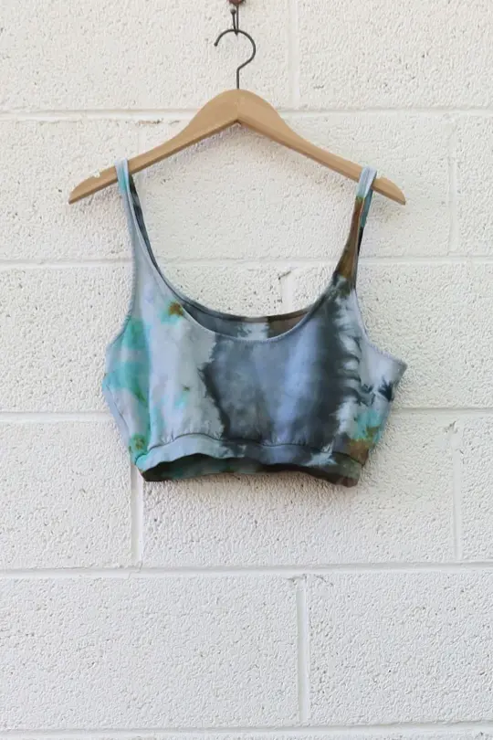 OOAK - Sadhana Banded Bra / XXL / Stretch Organic Cotton / Ice Dye (269)