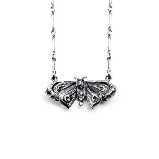 Alice Planchette Moth Necklace.