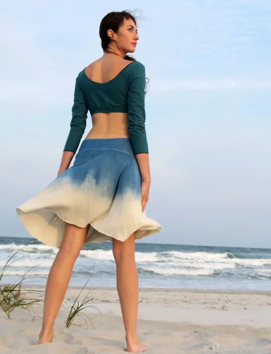 Wanderer Short INDIGO Dip-Dyed Skirt