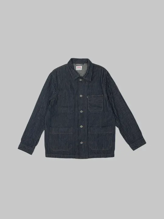 ONI Denim 03501-HJS Drop-Needle Stitching Jacquard Striped Coverall