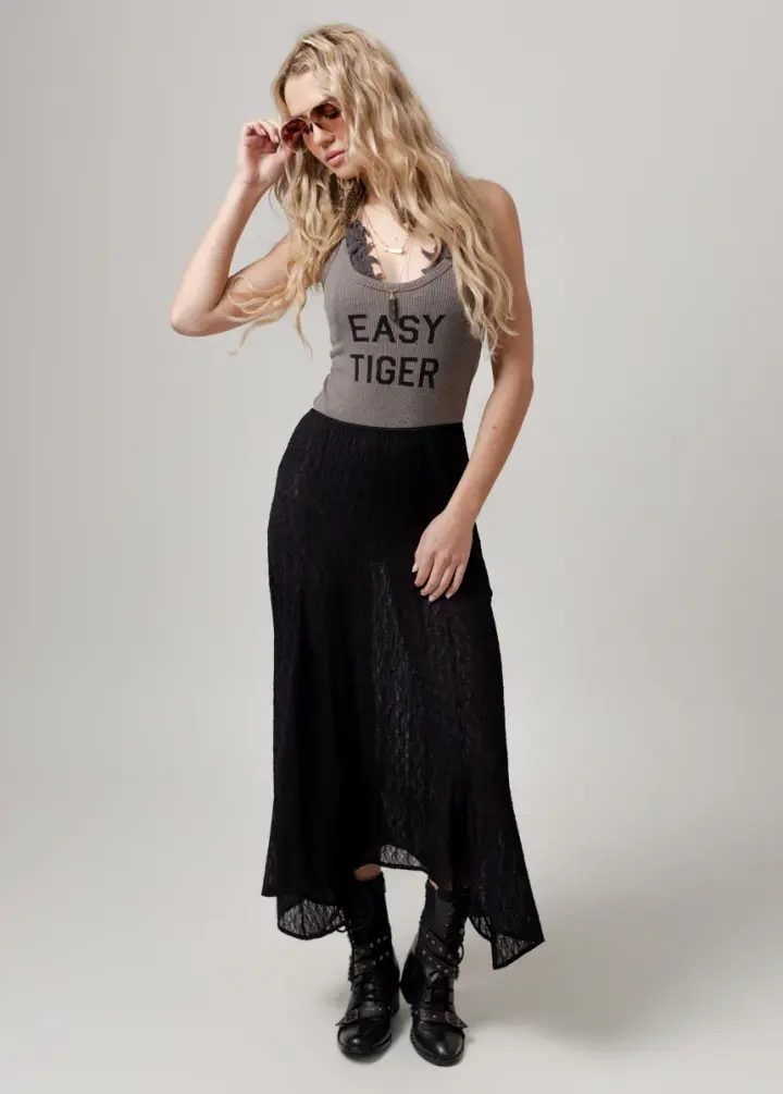 Apple Maxi Skirt in Black
