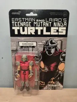 Shredder Comic Color TMNT ReAction Figures Super7 Teenage Mutant Ninja Turtles