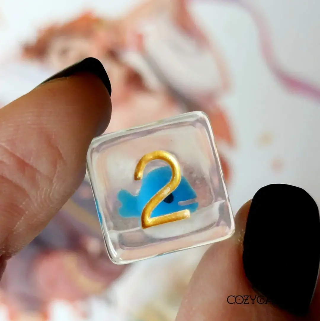 Blue Whale DnD Dice Set – 7-Piece Ocean Creature Resin Dice