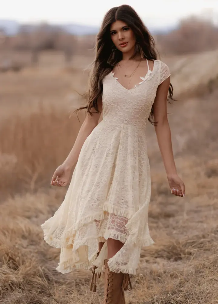Fernilia Dress in Ecru
