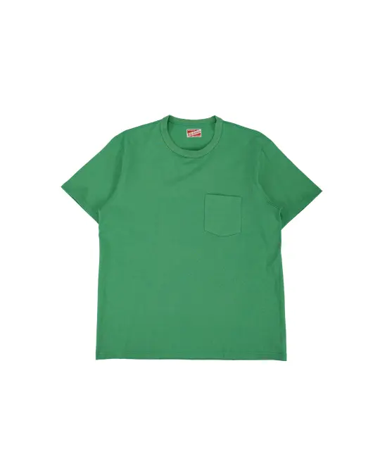 The Real McCoy's MC22006 Pocket Tee Kelly Green