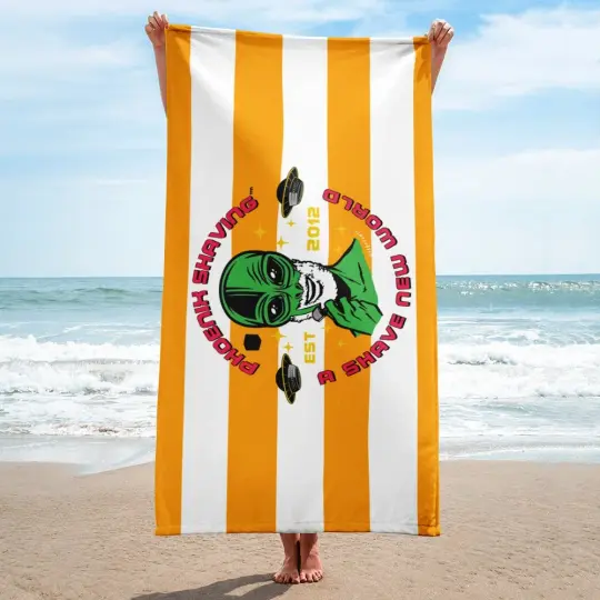 Official Phoenix Shaving Beach Towel | Orange Stripes