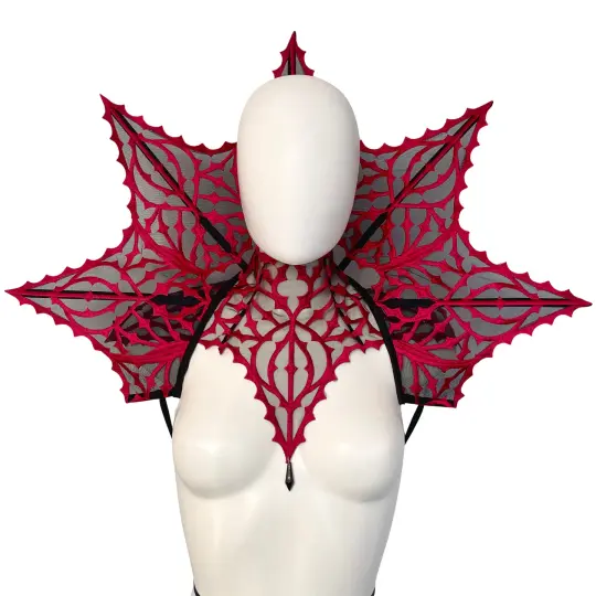DEMODOGMA VAMPIRE COLLAR / MEDIUM - BURGUNDY