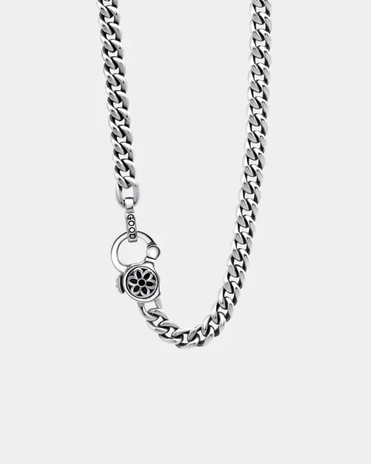 GOOD ART HLYWD Curb Chain Necklace Link Size AA at 24" - Sterling Silver