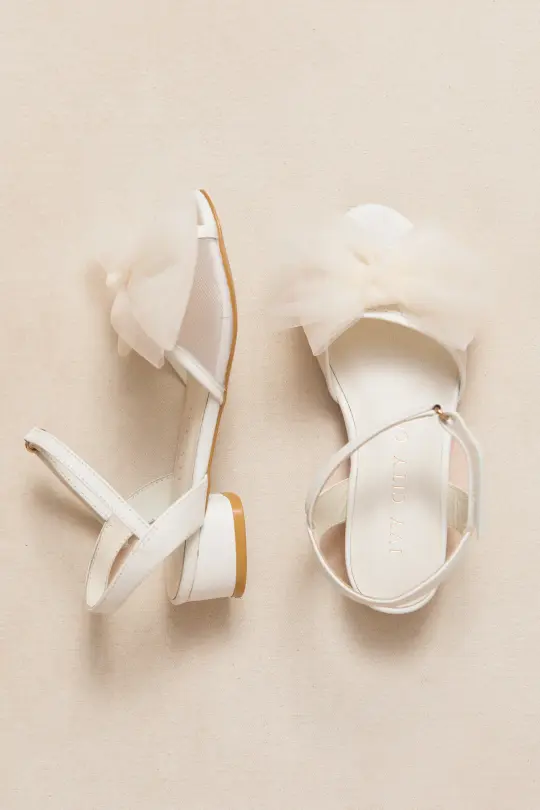 Mini Ivy Bow Heel in White