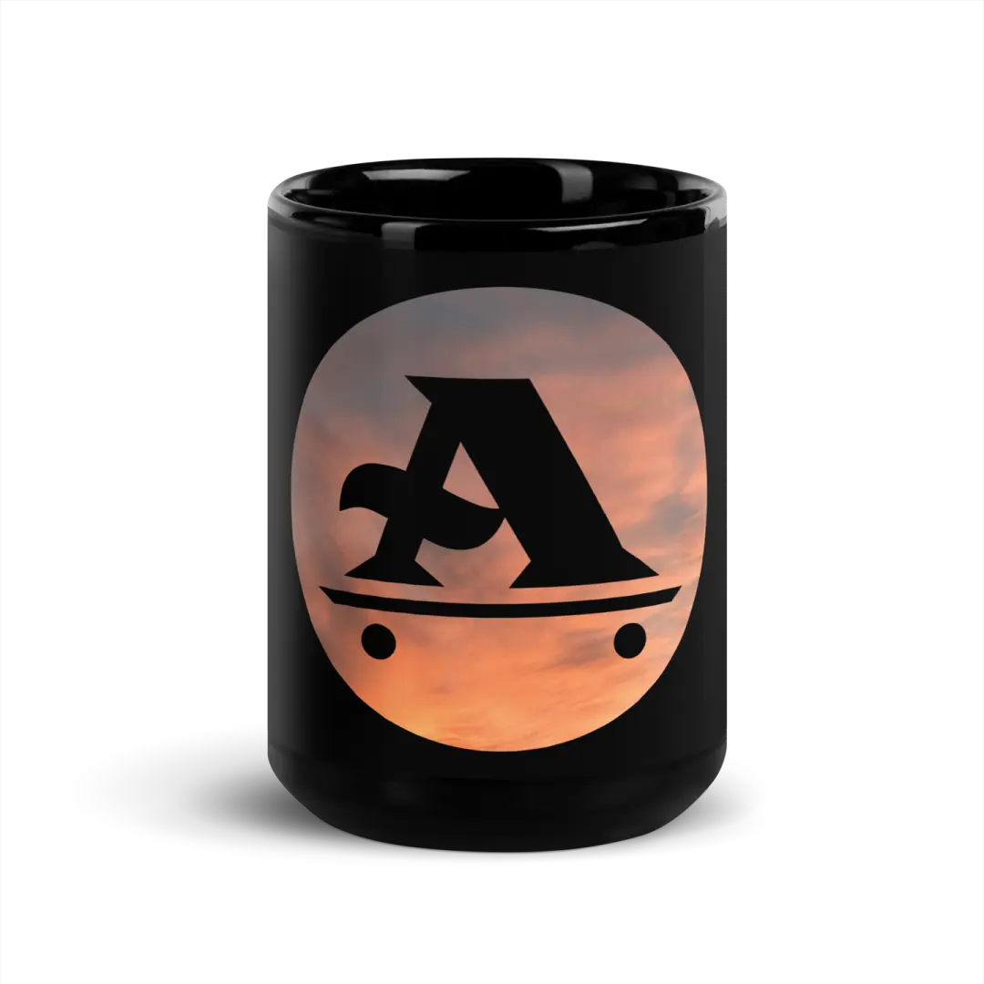 Sunrise Black Glossy Mug
